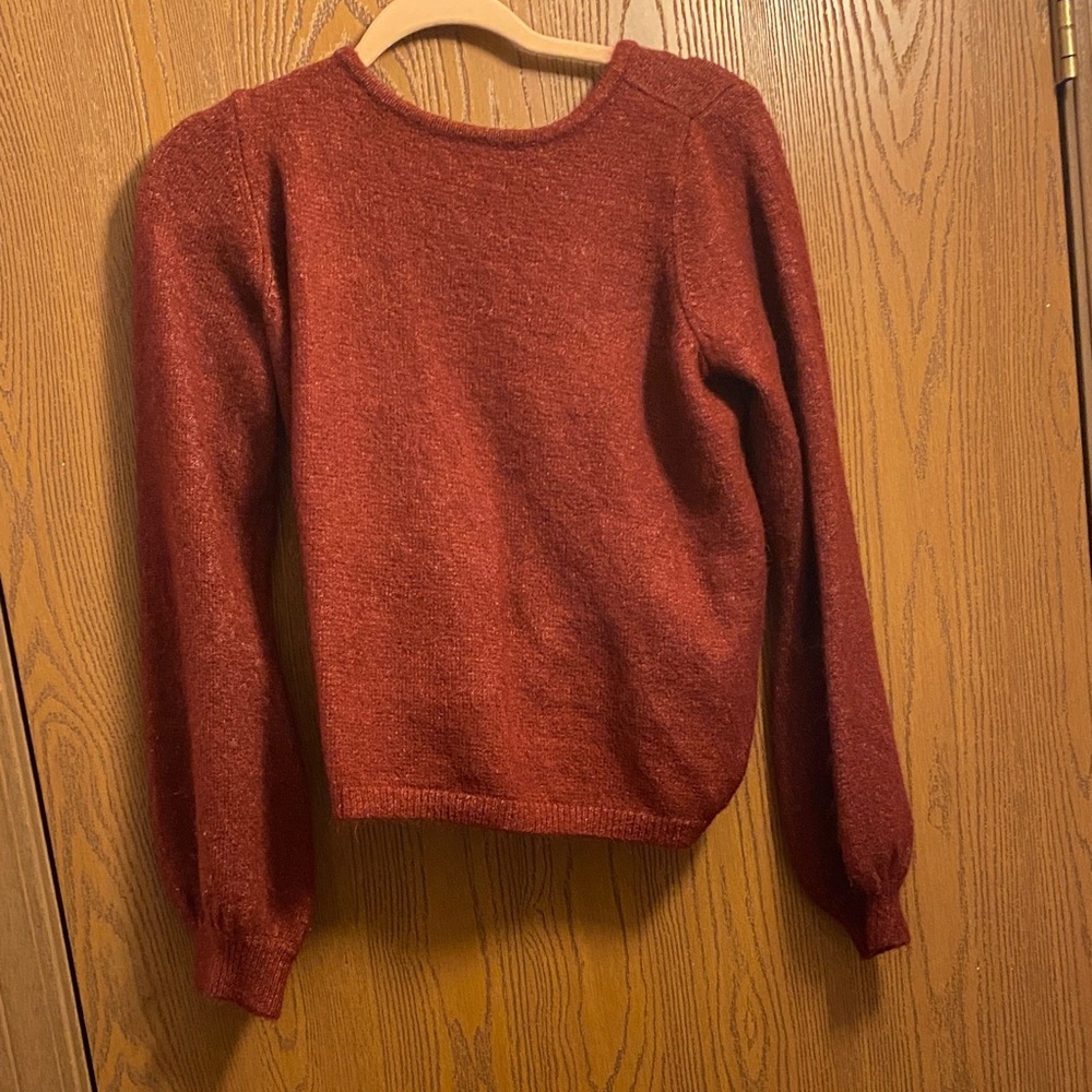 Shoe Dazzle Warm Brick Red Sweater